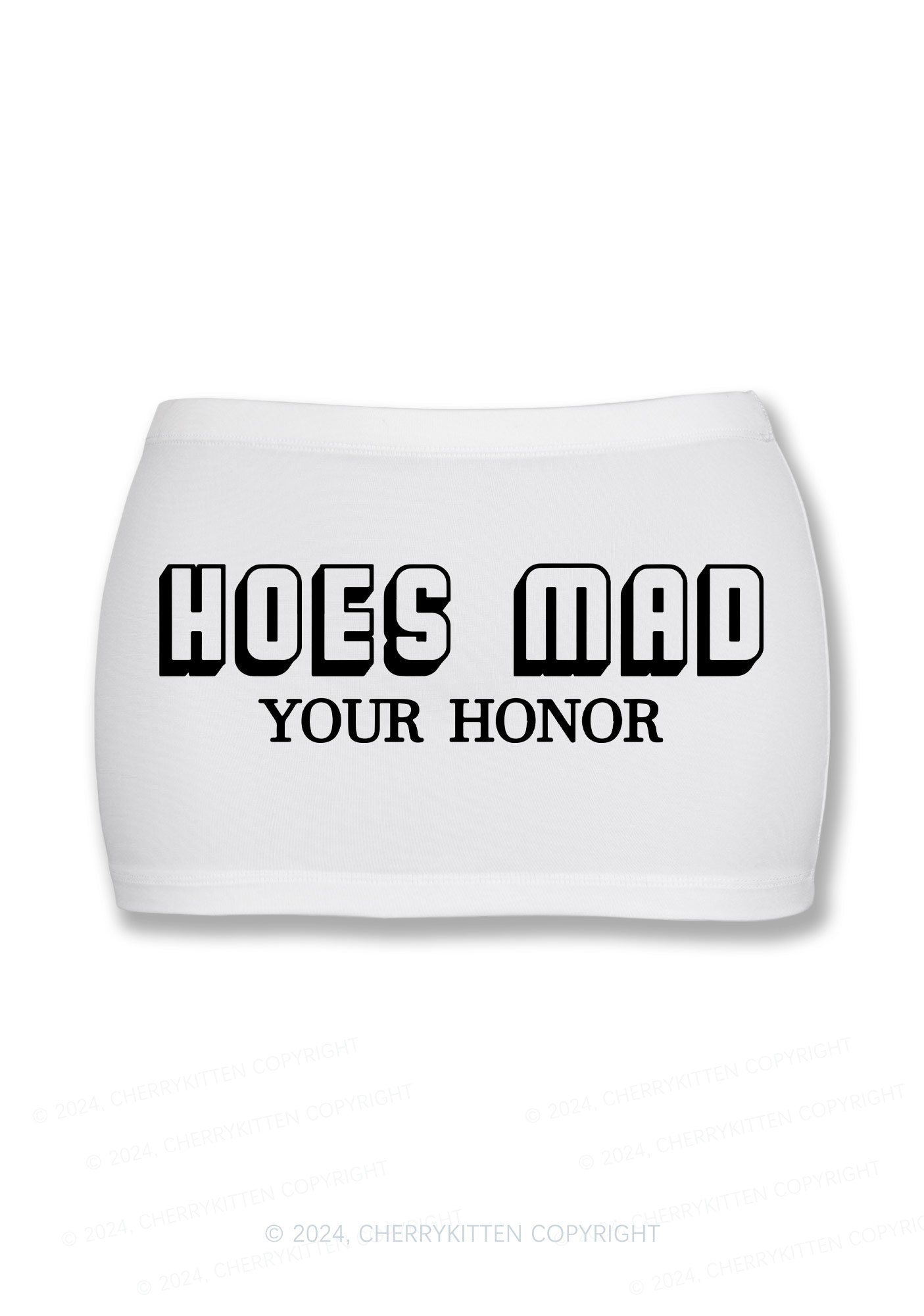 Hoes Mad Your Honor Y2K Mini Hip Skirt Cherrykitten