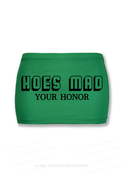 Hoes Mad Your Honor Y2K Mini Hip Skirt Cherrykitten