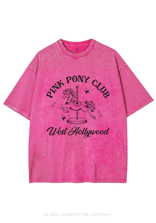 Pink West Hollywood Y2K Washed Tee Cherrykitten