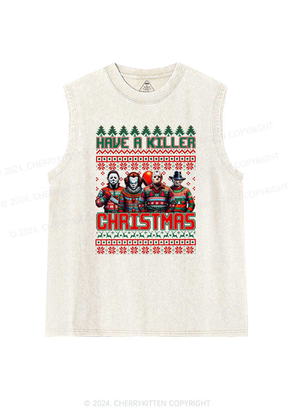 Christmas Have A Killer Y2K Washed Tank Cherrykitten