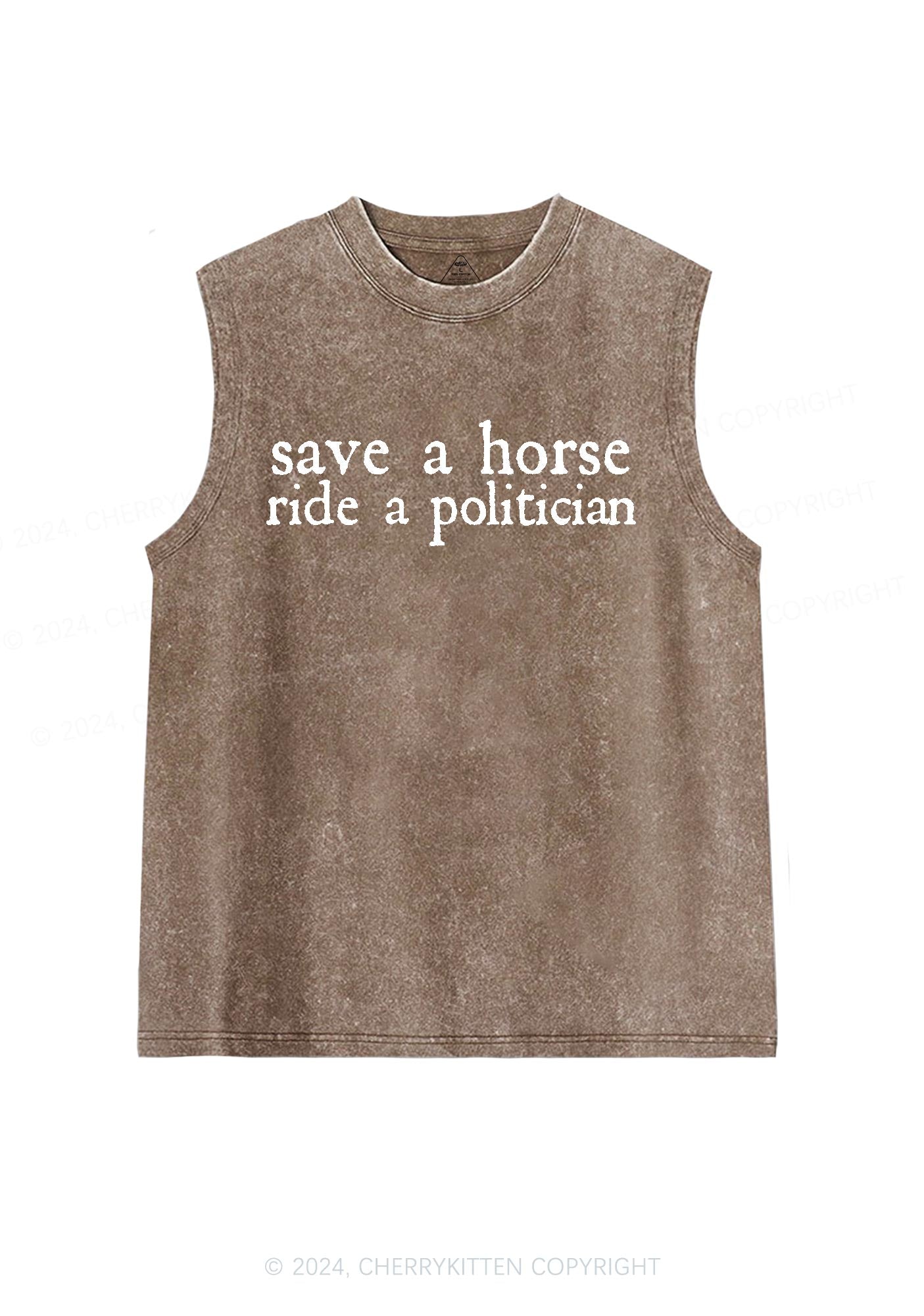 Ride A Politician Y2K Washed Tank Cherrykitten