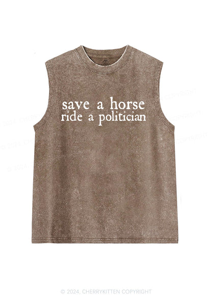 Ride A Politician Y2K Washed Tank Cherrykitten