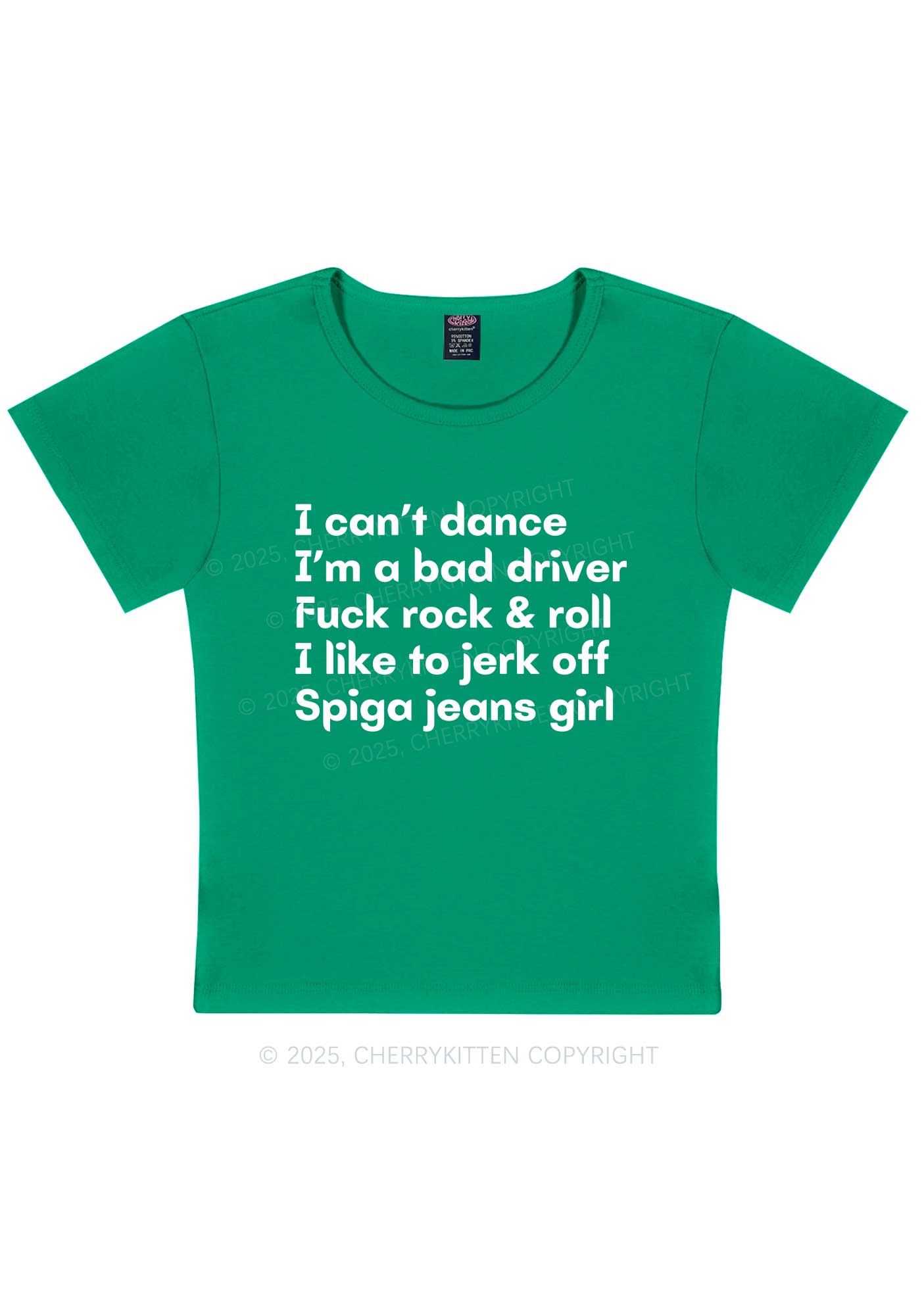 I Can't Dance Y2K Baby Tee Cherrykitten