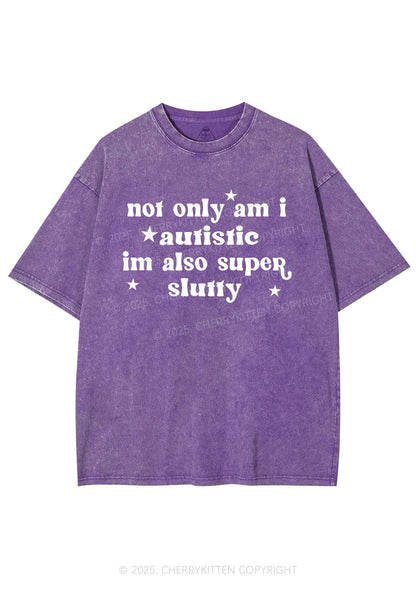 Autistic Slxtty Y2K Washed Tee Cherrykitten