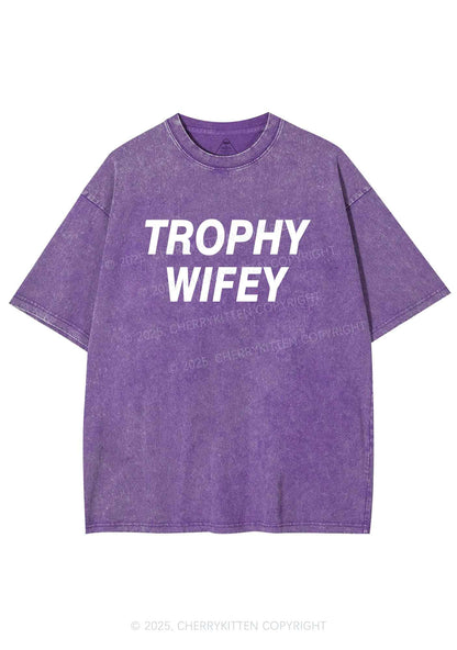 Trophy Wifey Y2K Washed Tee Cherrykitten