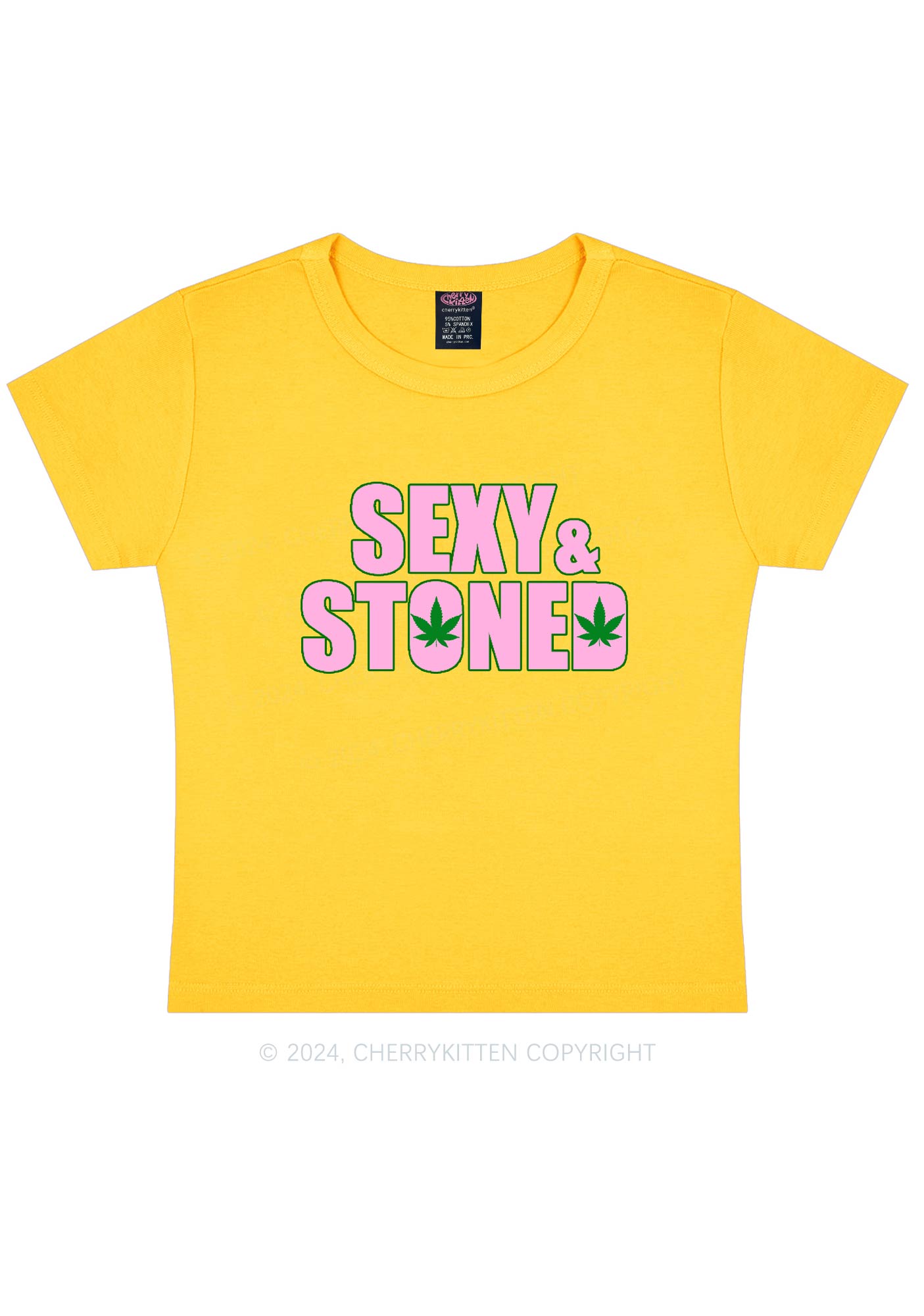 Sx Stoned Y2K Baby Tee Cherrykitten