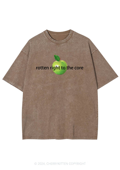 Rotten Right To The Core Y2K Washed Tee Cherrykitten