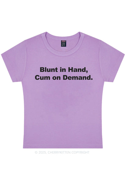 Blunt In Hand Y2K Baby Tee Cherrykitten