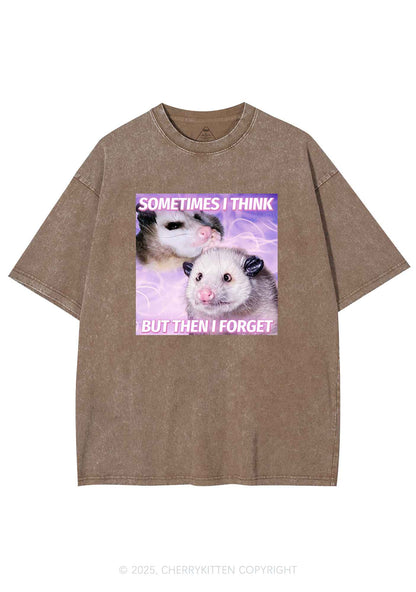 Rats Think Then Forget Y2K Washed Tee Cherrykitten