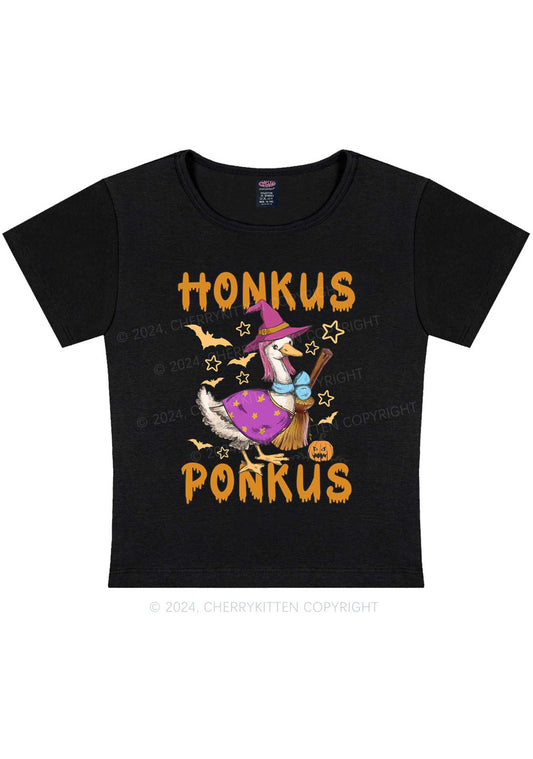 Honkus Ponkus Halloween Y2K Baby Tee Cherrykitten