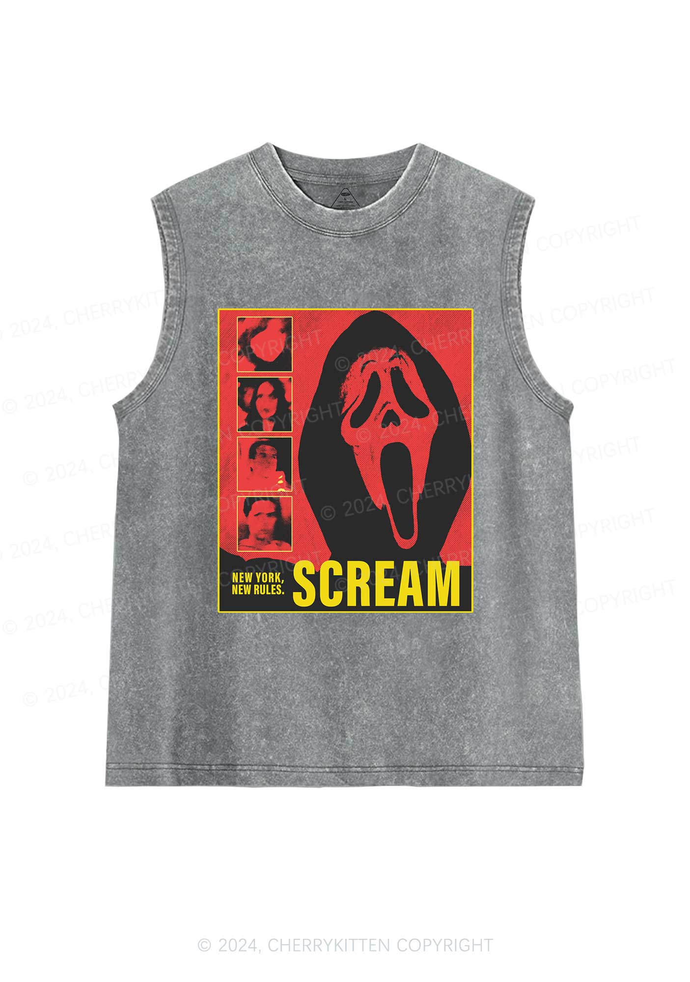 Scream New York Halloween Y2K Washed Tank Cherrykitten