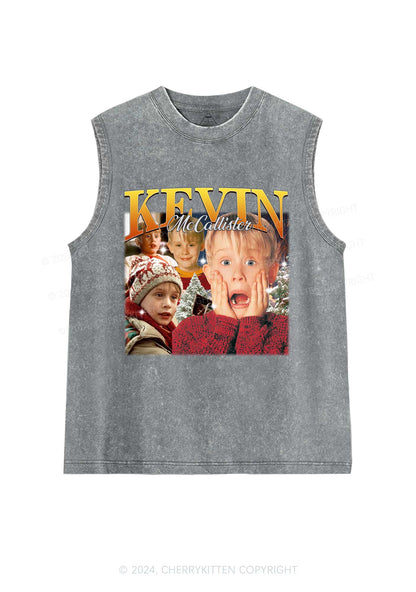 Christmas Kevin Alone Y2K Washed Tank Cherrykitten