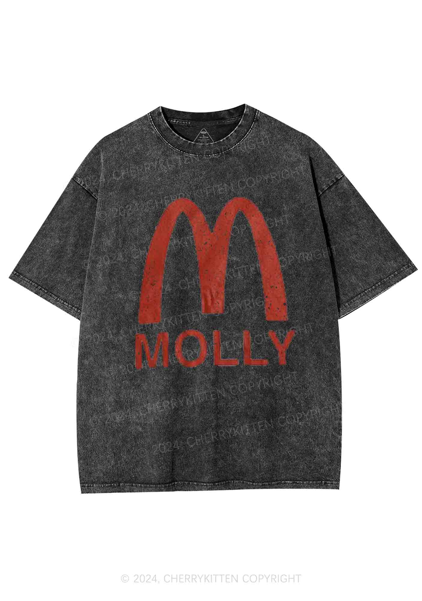 Red Molly Y2K Washed Tee Cherrykitten