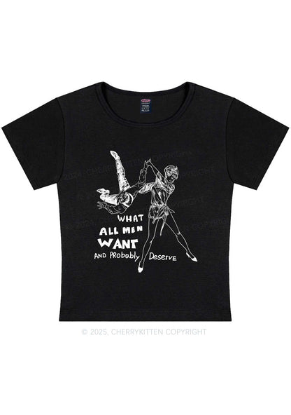 What All Men Want Y2K Baby Tee Cherrykitten