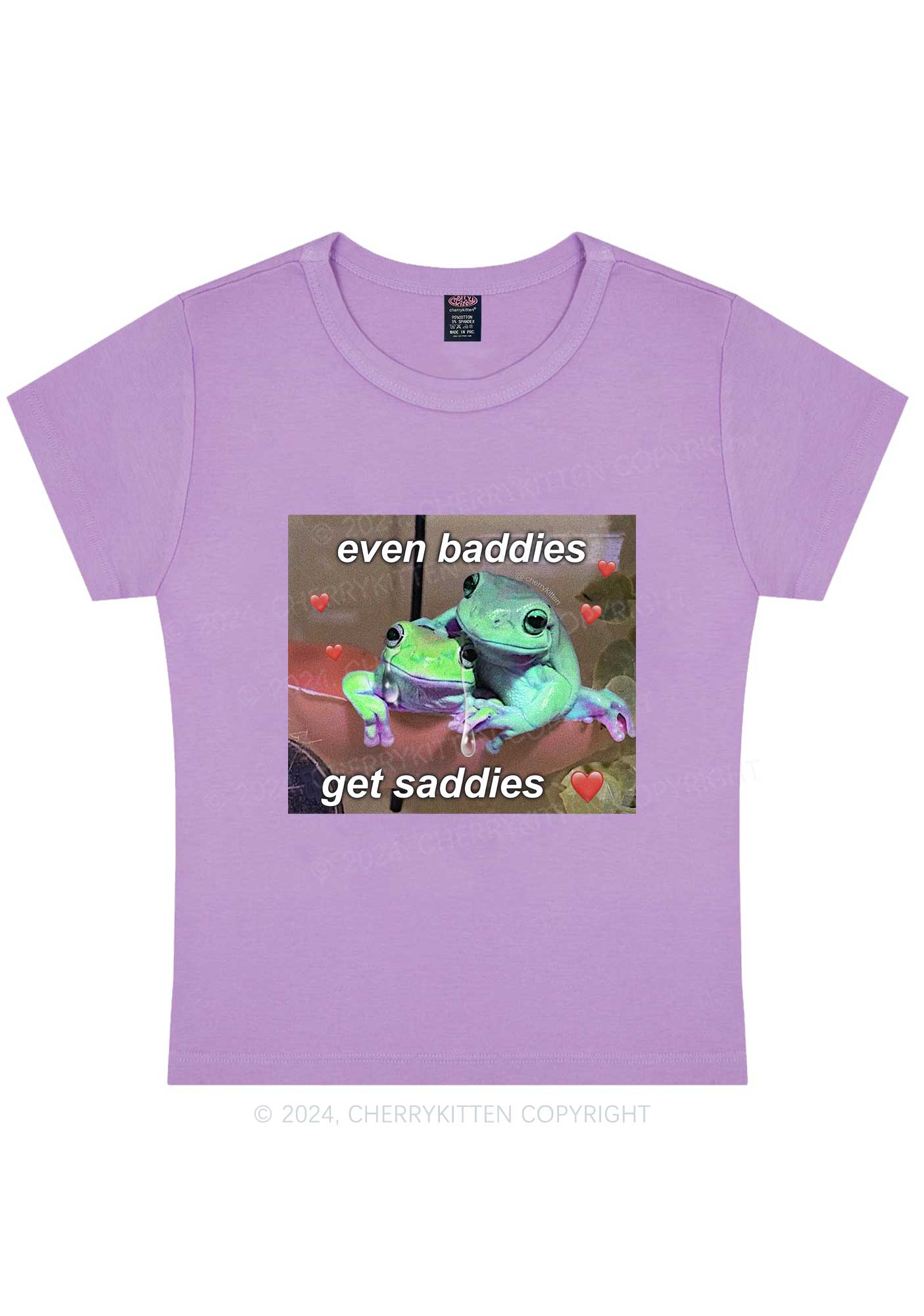 Two Baddie Frogs Y2K Baby Tee Cherrykitten