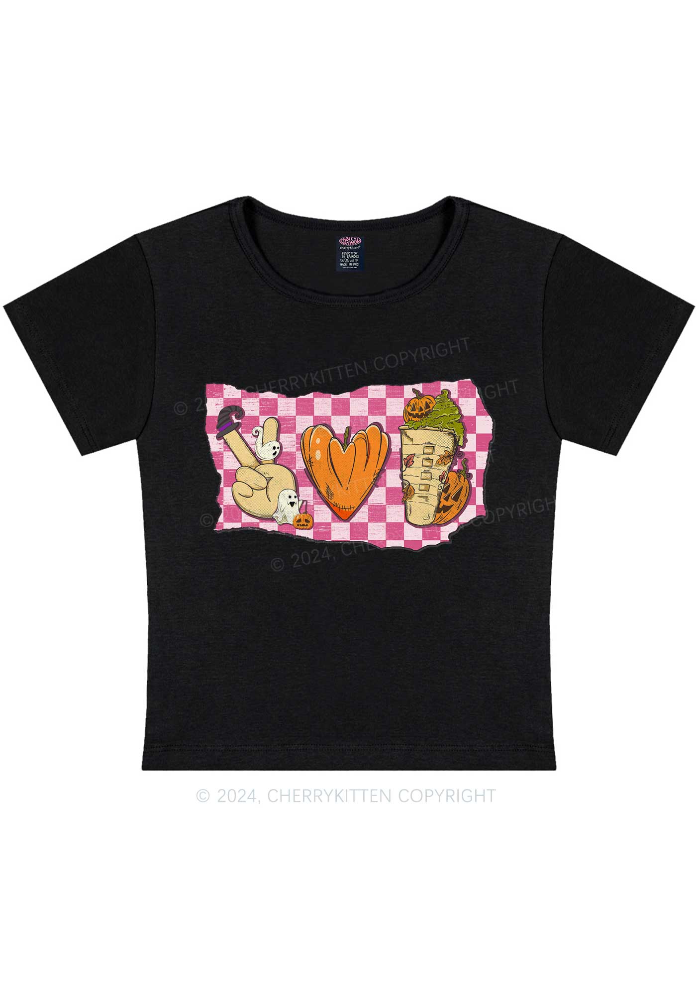 Halloween Pumpkin Juice Y2K Baby Tee Cherrykitten