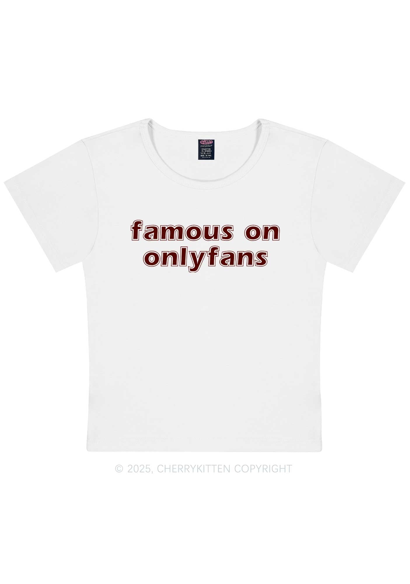 Famous On Onlyfans Y2K Baby Tee Cherrykitten