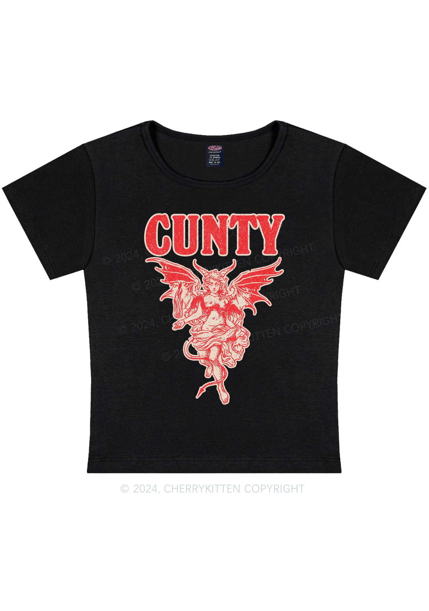 Cunty Satan Y2K Baby Tee Cherrykitten