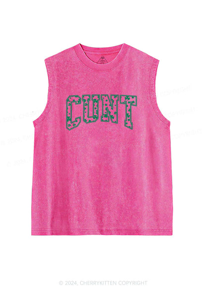 Green Cxxt St Patricks Y2K Washed Tank Cherrykitten