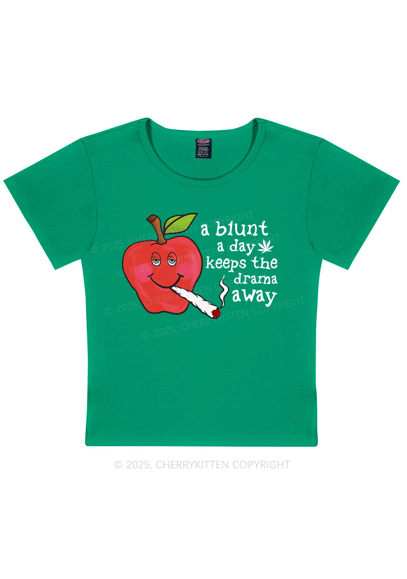 A Blunt A Day Y2K Baby Tee Cherrykitten