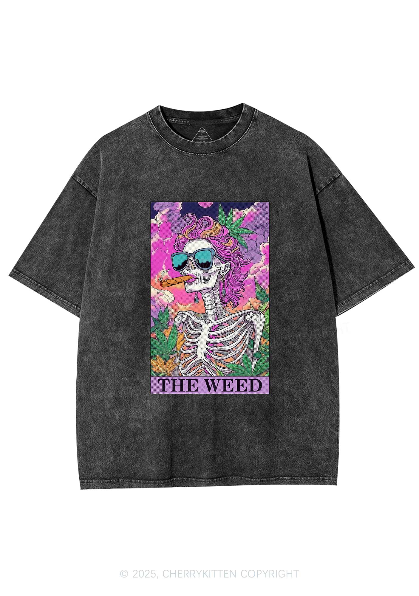 The Wxxd Skeleton Y2K Washed Tee Cherrykitten