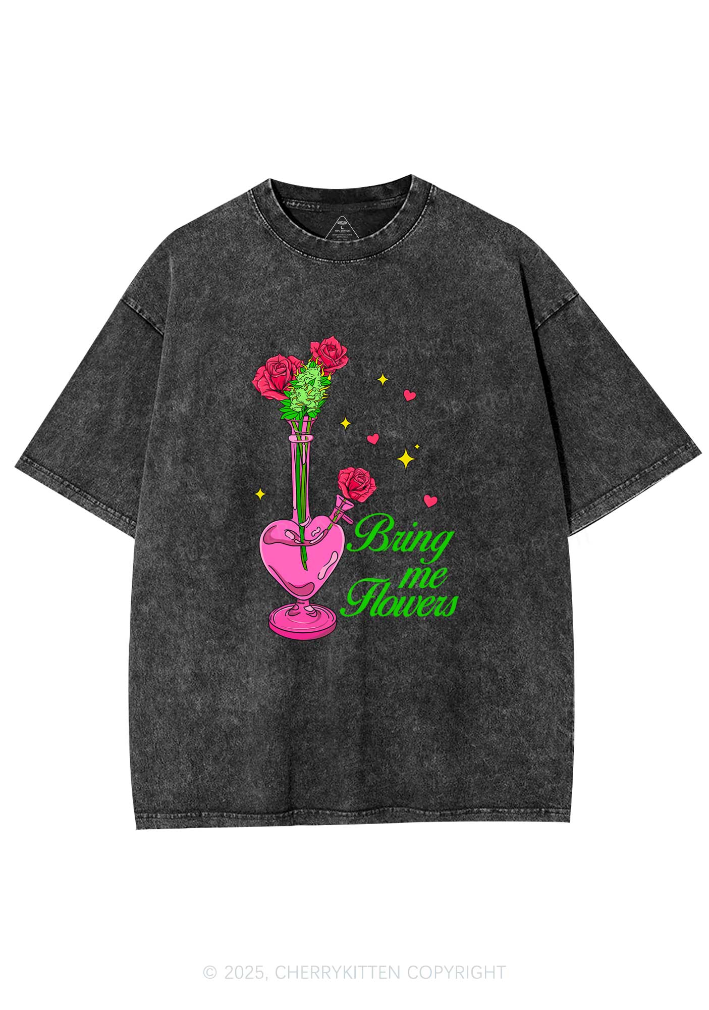 Bring Me Flowers Y2K Washed Tee Cherrykitten