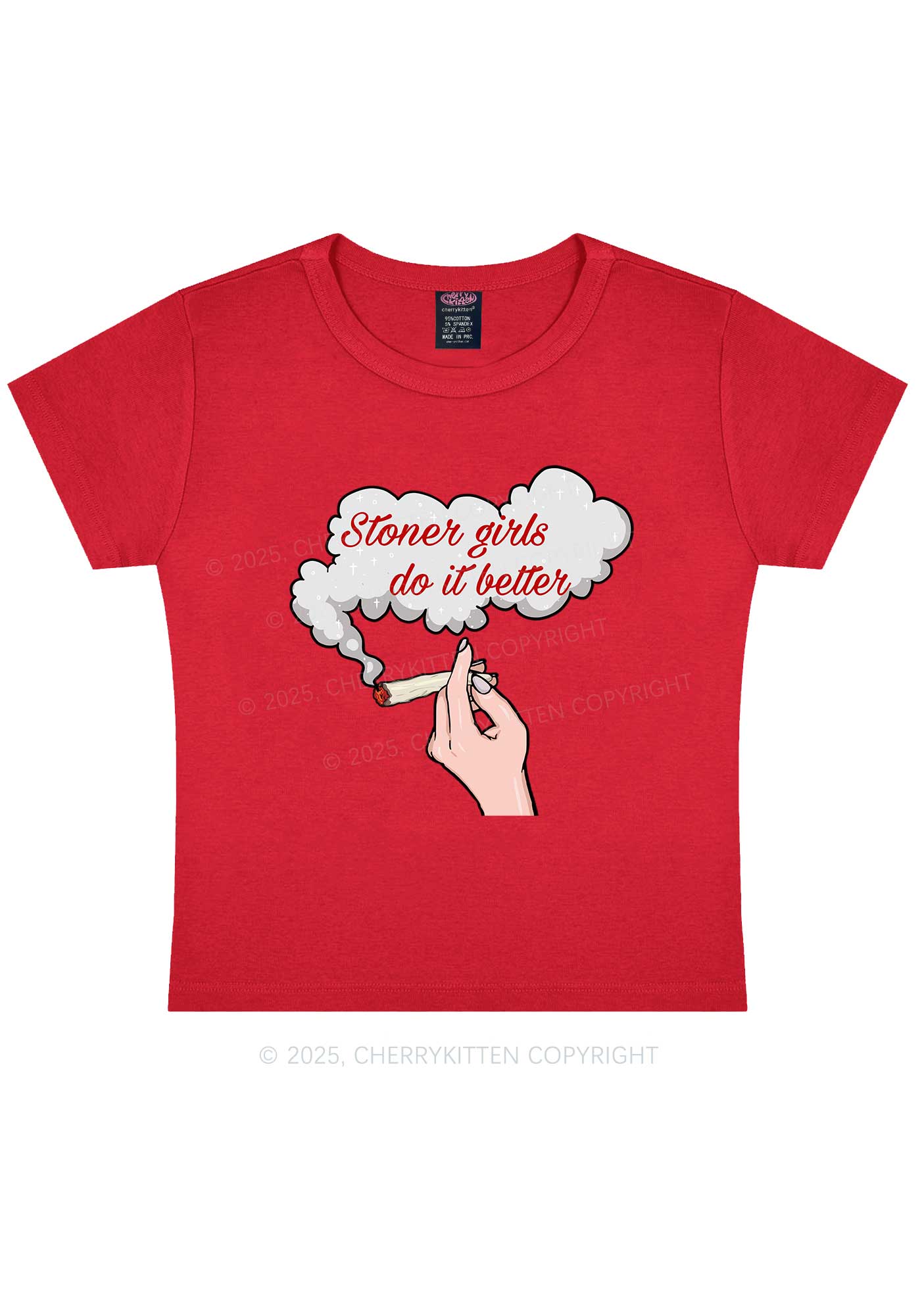 Stoner Girls Do It Better Y2K Baby Tee Cherrykitten