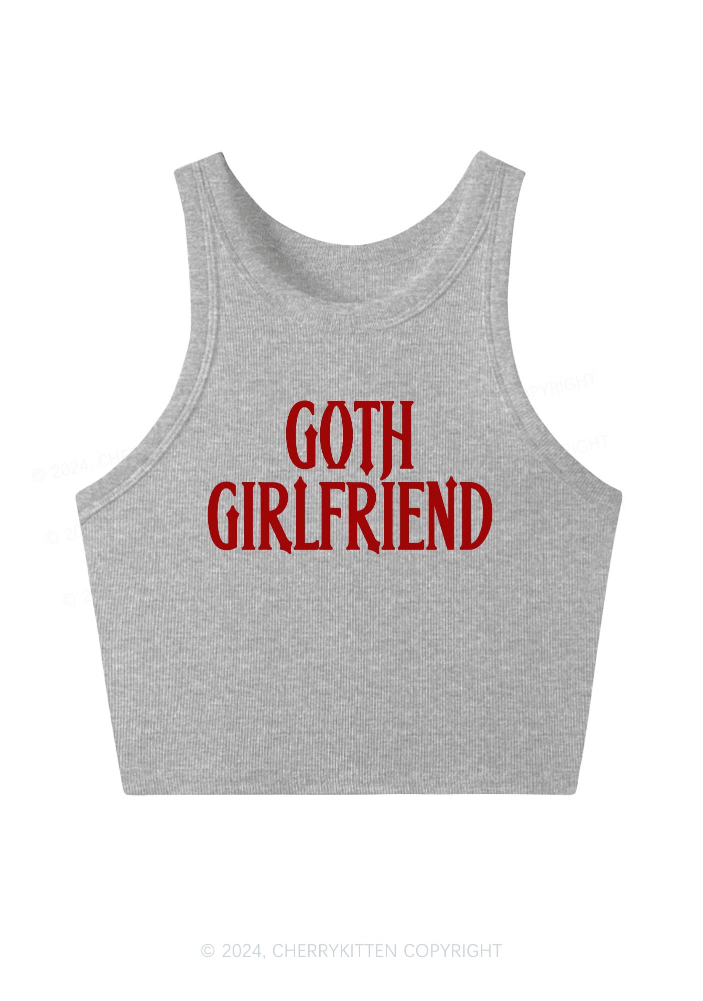 Goth Girlfriend Y2K Crop Tank Top Cherrykitten