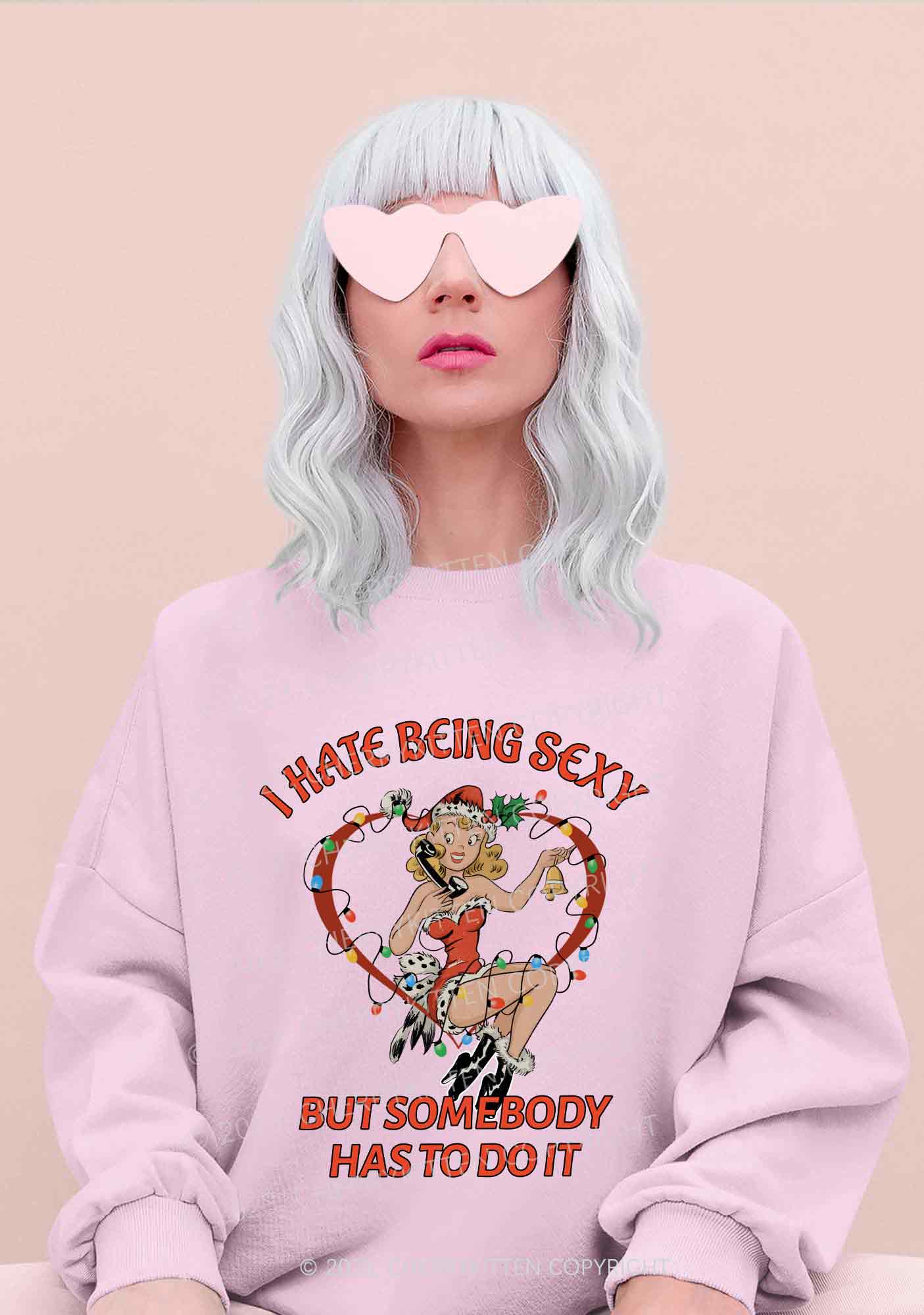 But Somebody Has To Do It Christmas Y2K Sweatshirt Cherrykitten