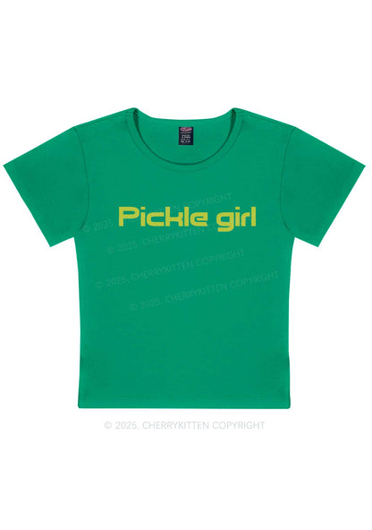 Pickle Girl Y2K Baby Tee Cherrykitten