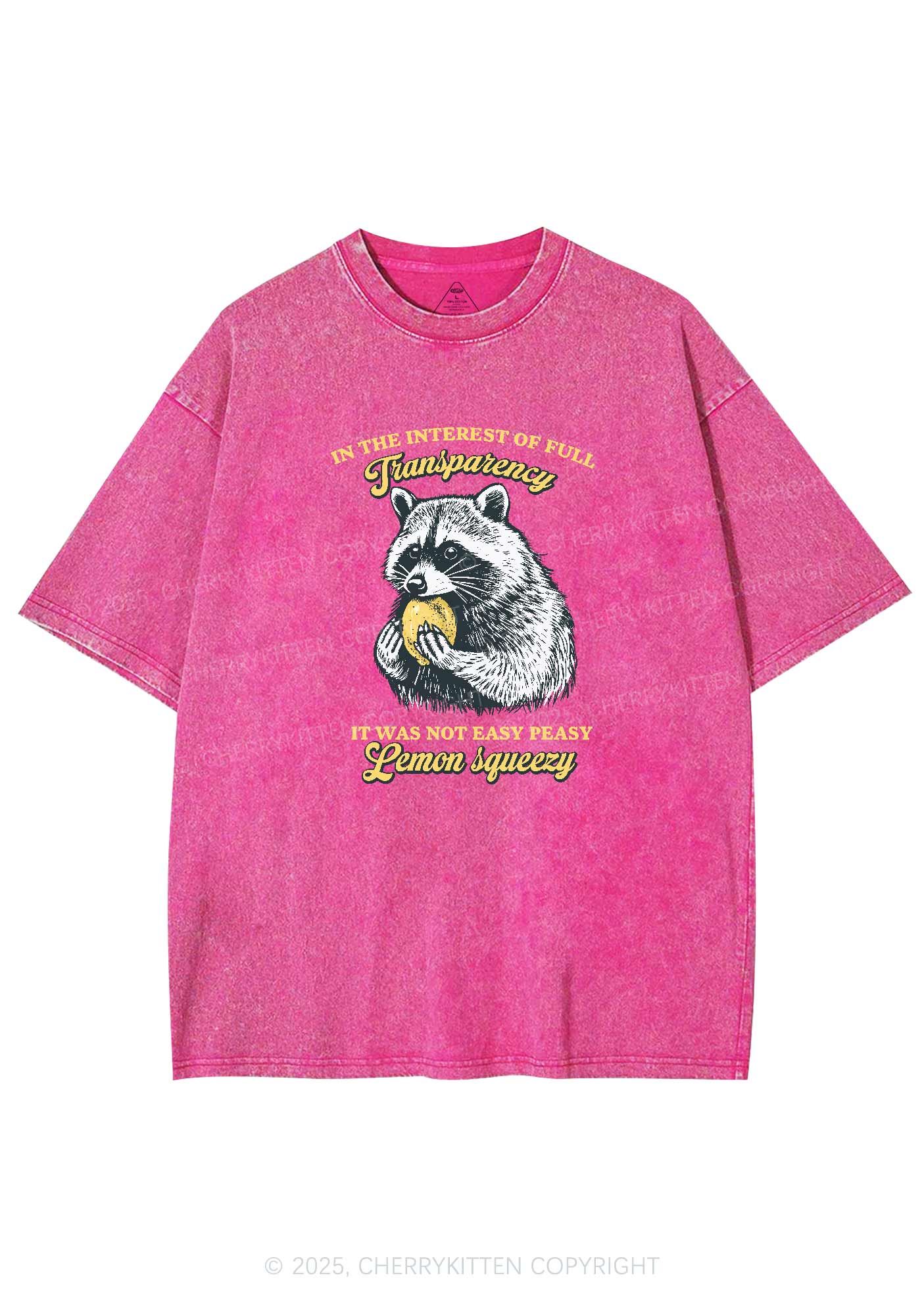 Transparency Lemon Squeezy Y2K Washed Tee Cherrykitten