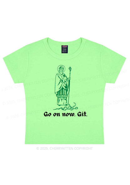 Go On Now Git St Patricks Y2K Baby Tee Cherrykitten