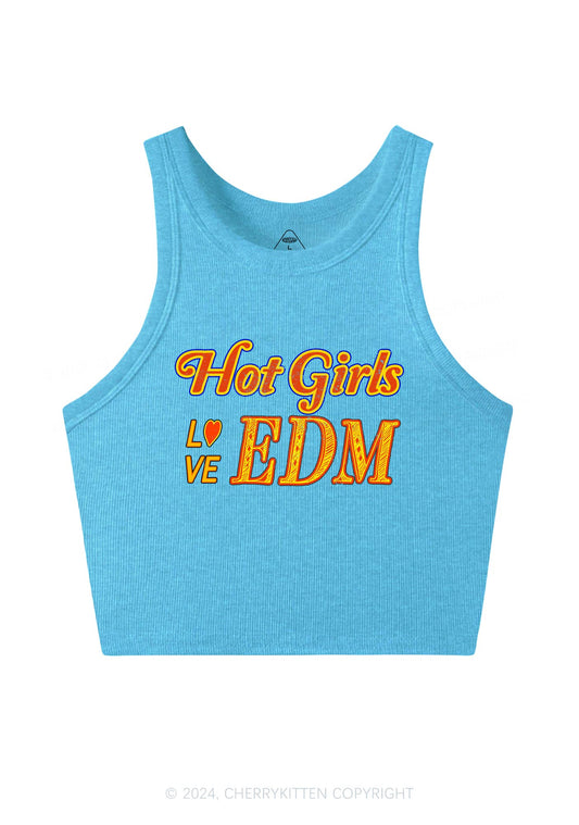 Hot Girls Love Edm Y2K Crop Tank Top Cherrykitten