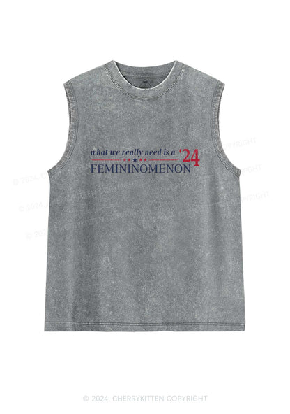 We Need Femininomenon Y2K Washed Tank Cherrykitten