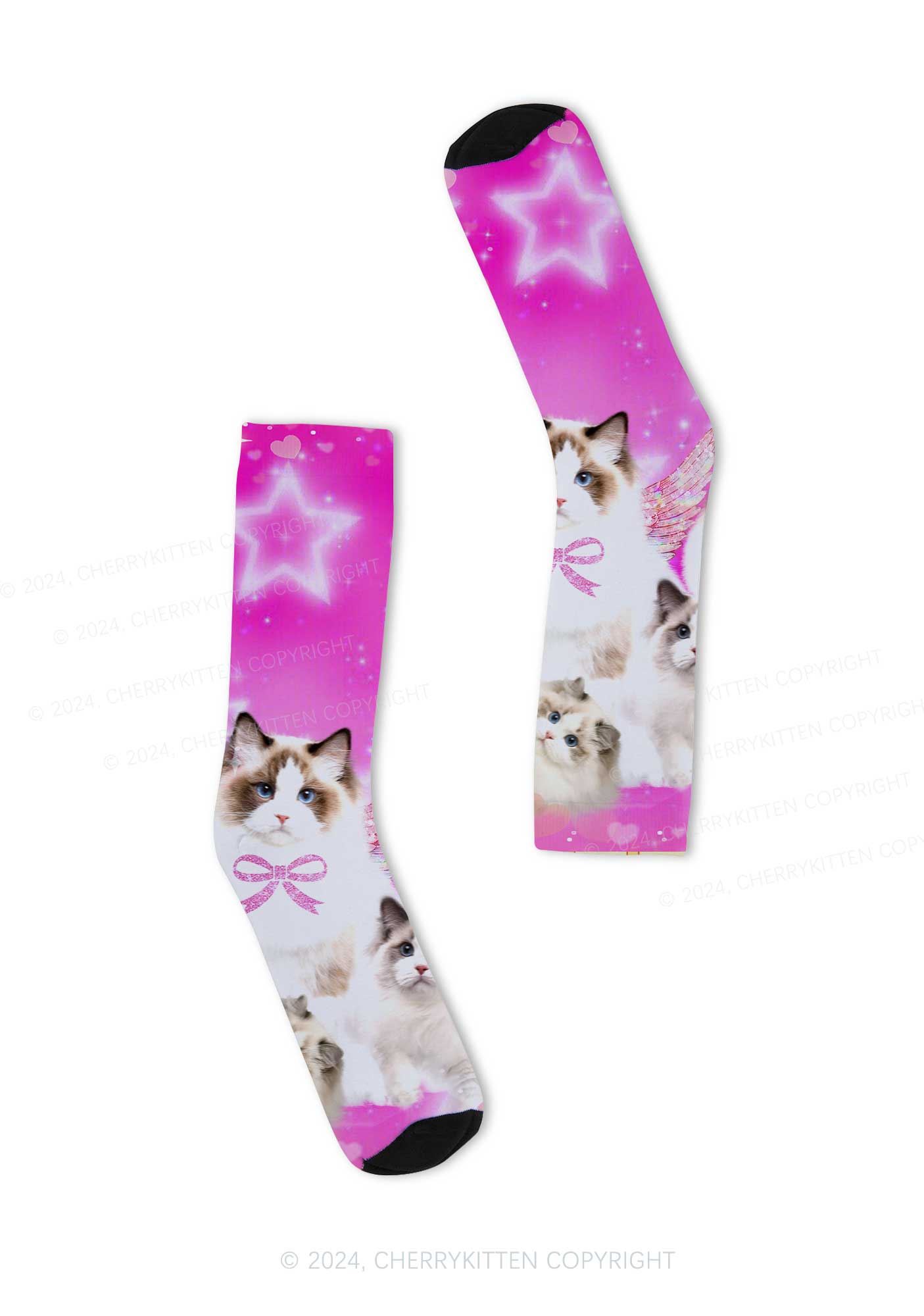 Dreamy Kitten Y2K Digital Printed Socks Cherrykitten