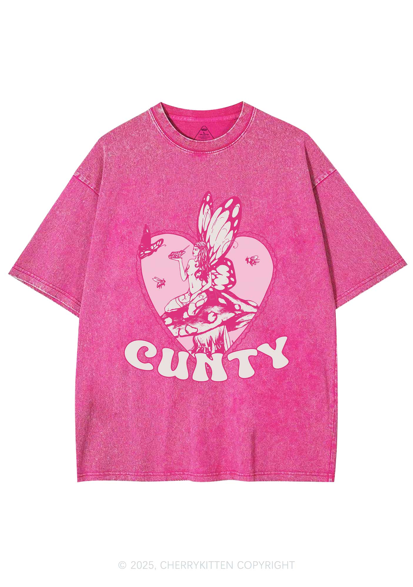 Butterfly Cxnty Y2K Washed Tee Cherrykitten