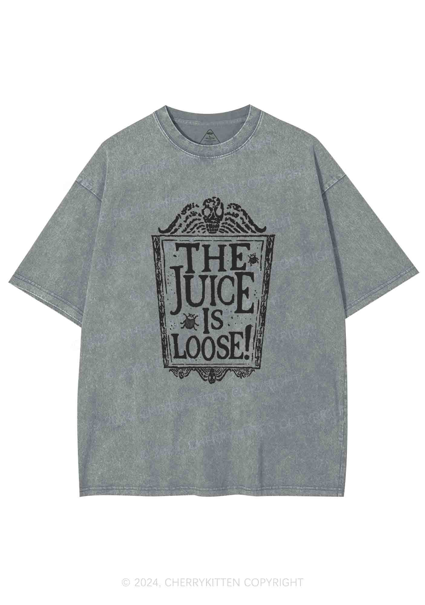 Halloween The Juice Is Loose Y2K Washed Tee Cherrykitten