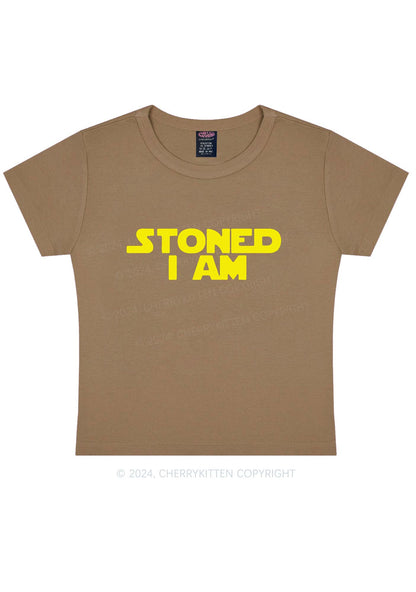 Stoned I Am Y2K Baby Tee Cherrykitten