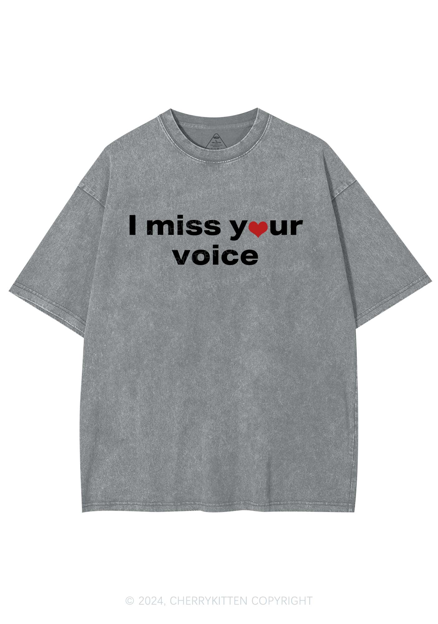 Miss Your Voice Y2K Valentine's Day Washed Tee Cherrykitten