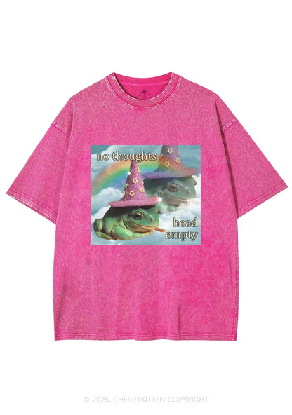 Head Empty Frog Y2K Washed Tee Cherrykitten