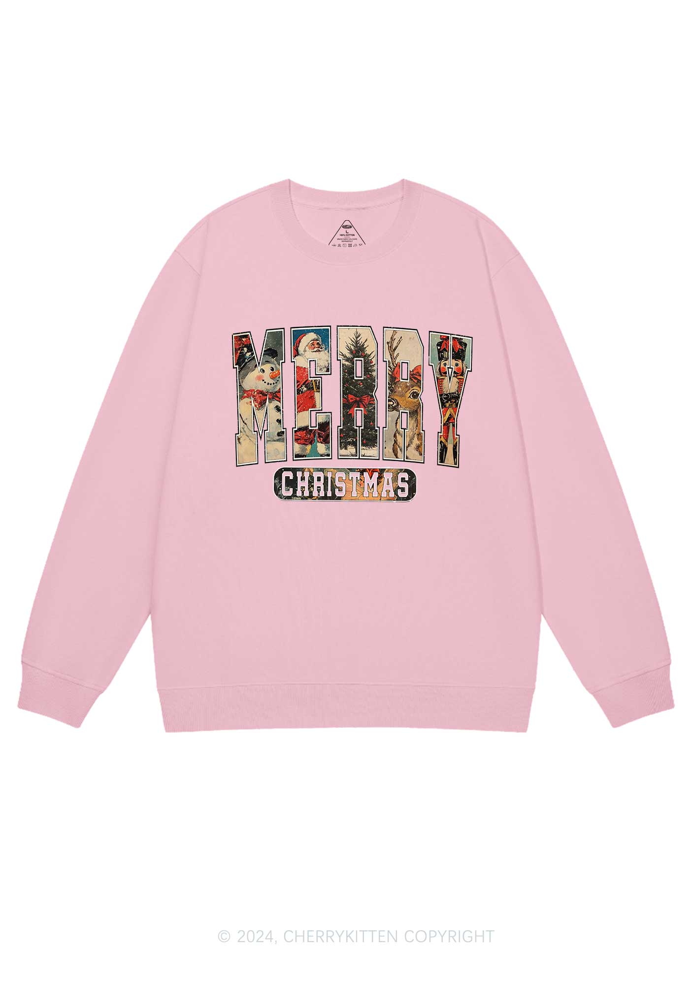 Retro Christmas Y2K Sweatshirt Cherrykitten