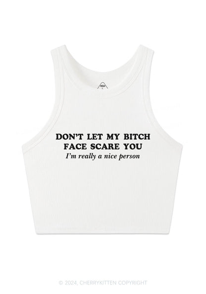 Bxxch Face Scare You Y2K Crop Tank Top Cherrykitten