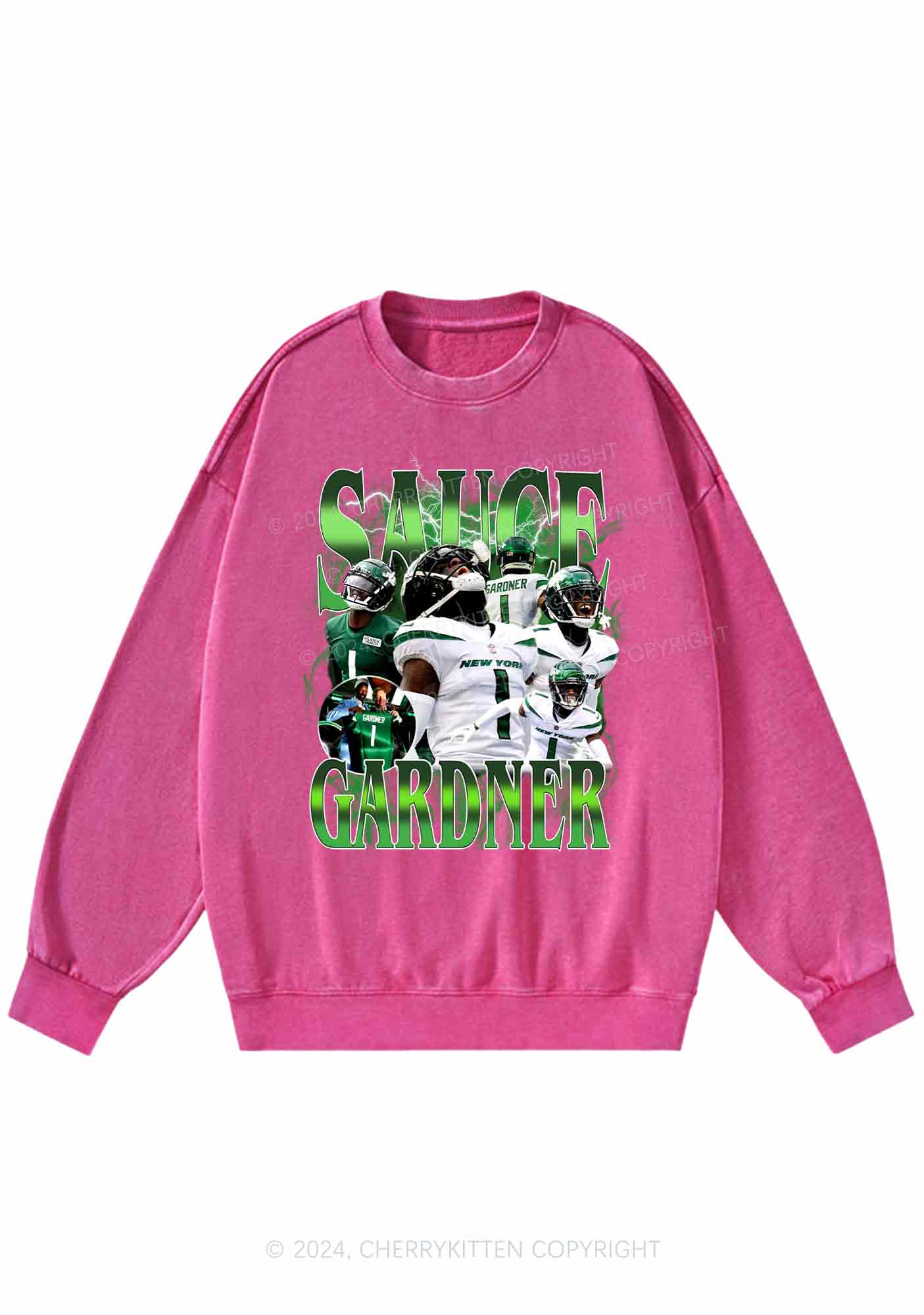 Sauce Football Y2K Super Bowl Washed Sweatshirts Cherrykitten