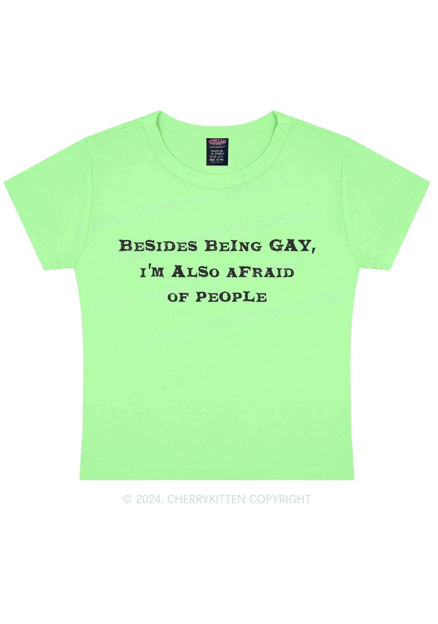 Besides Being Gay Y2K Baby Tee Cherrykitten