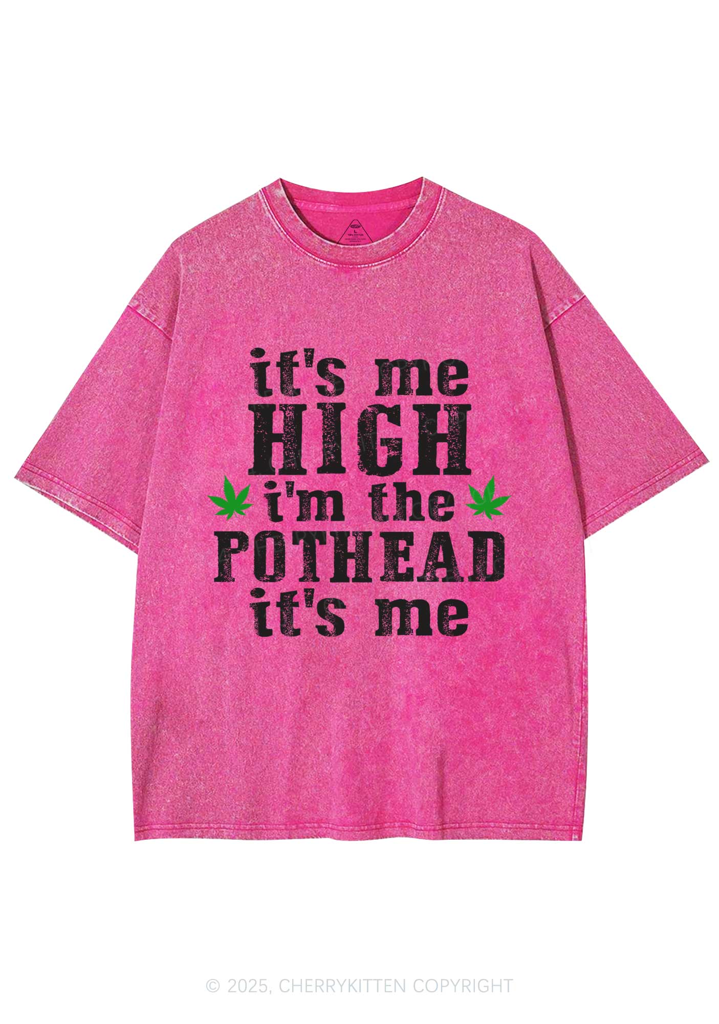 High Pothead Y2K Washed Tee Cherrykitten