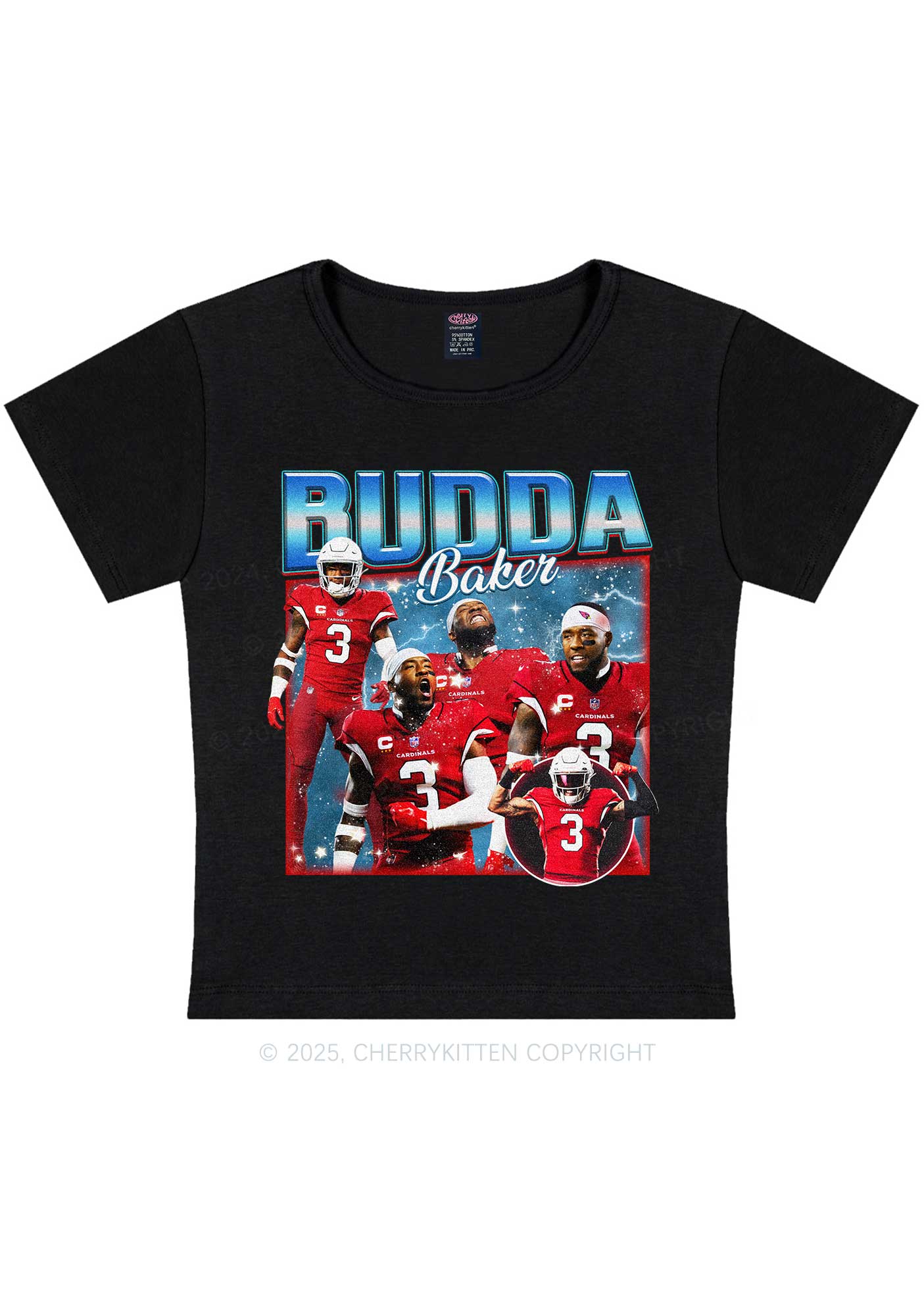 Blue Budda Y2K Super Bowl Baby Tee Cherrykitten