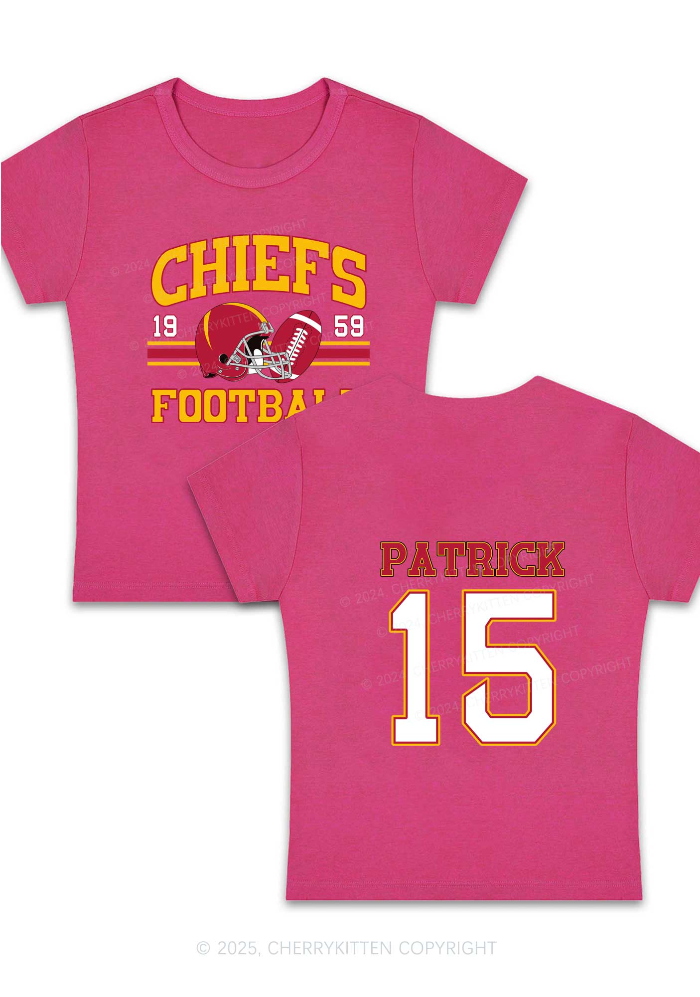 Custom Football Team Y2K Super Bowl Baby Tee Cherrykitten