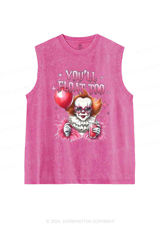 Halloween You Will Float Too Y2K Washed Tank Cherrykitten