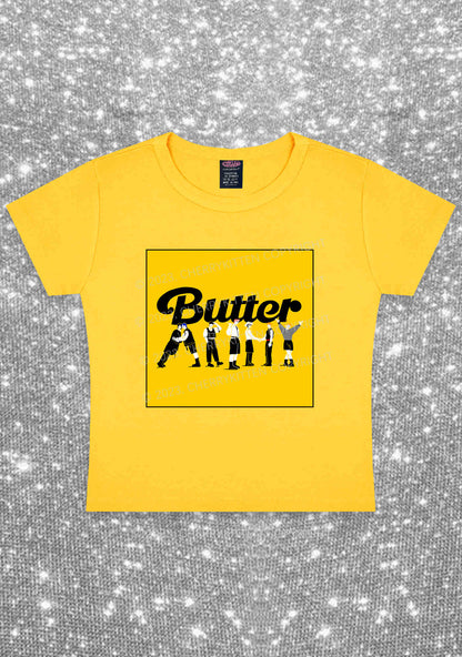 Butter Bangtan Boys Kpop Y2K Baby Tee Cherrykitten