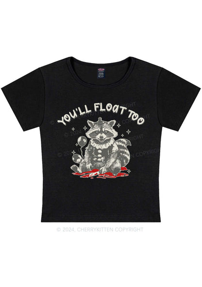 Halloween You'll Float Too Y2K Baby Tee Cherrykitten